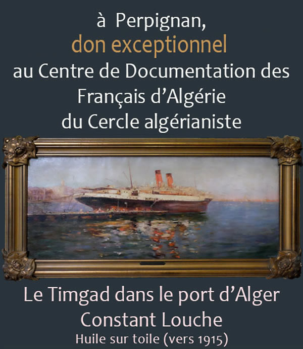 Don d'un tableau au Centre de Documentation Des Français d'Algérie
